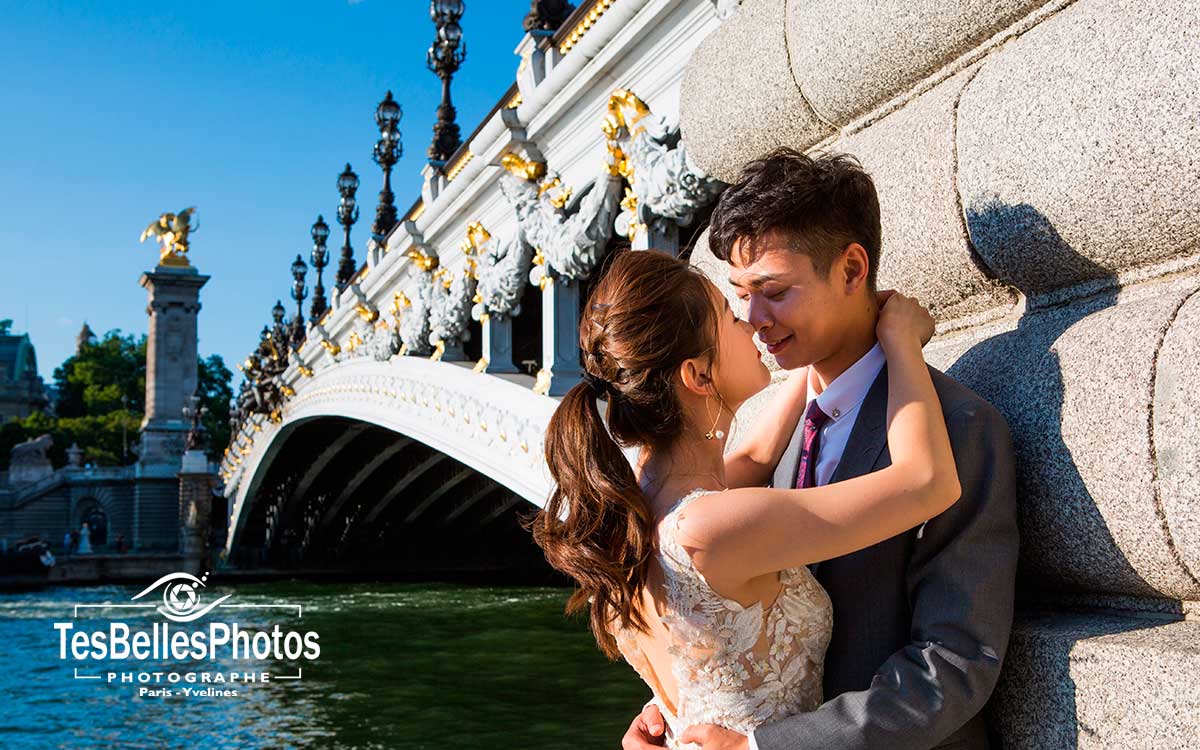 Photo de couple Love Session mariage chinois à Paris