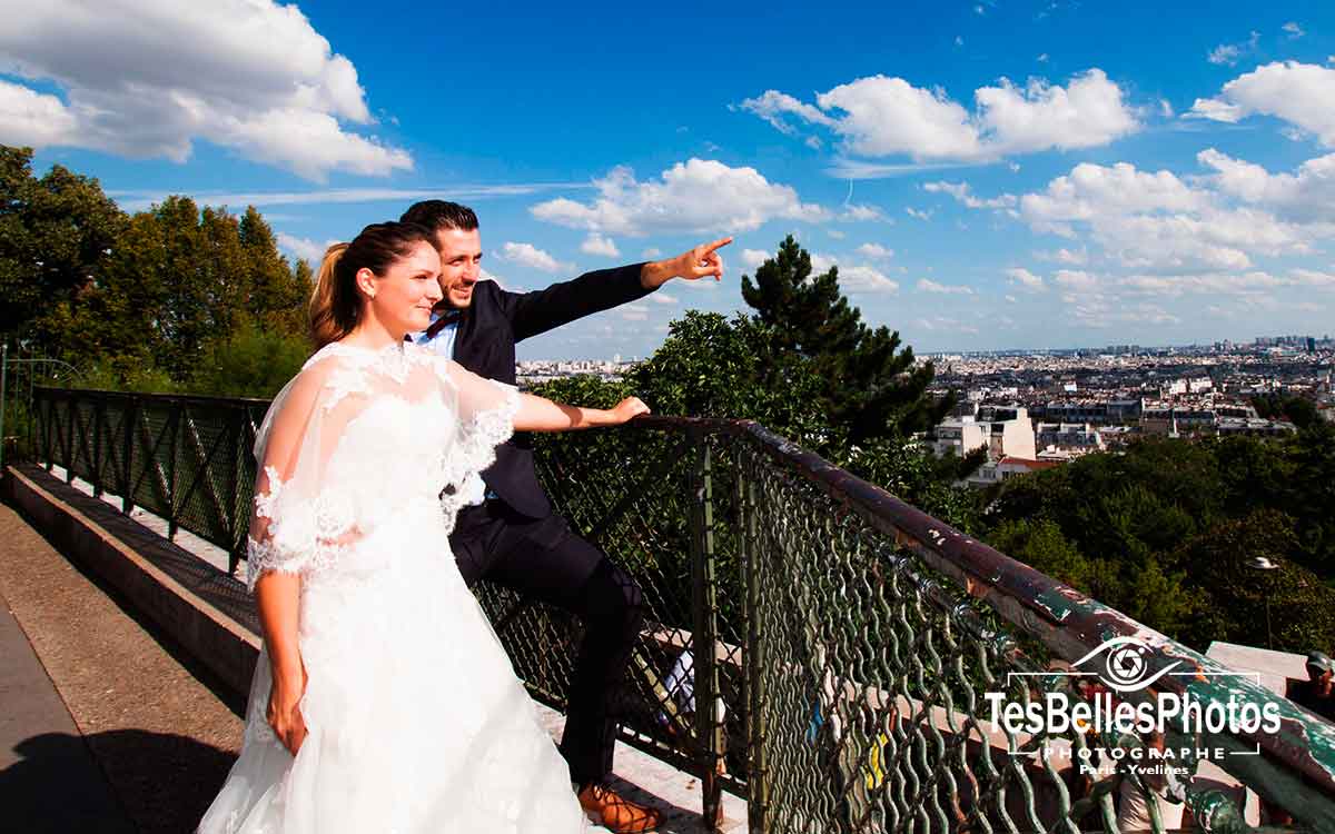 Photo couple mariage Day After à Montmartre de Paris
