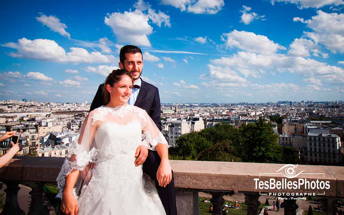 Shooting couple après mariage en lifestyle à Paris Montmartre