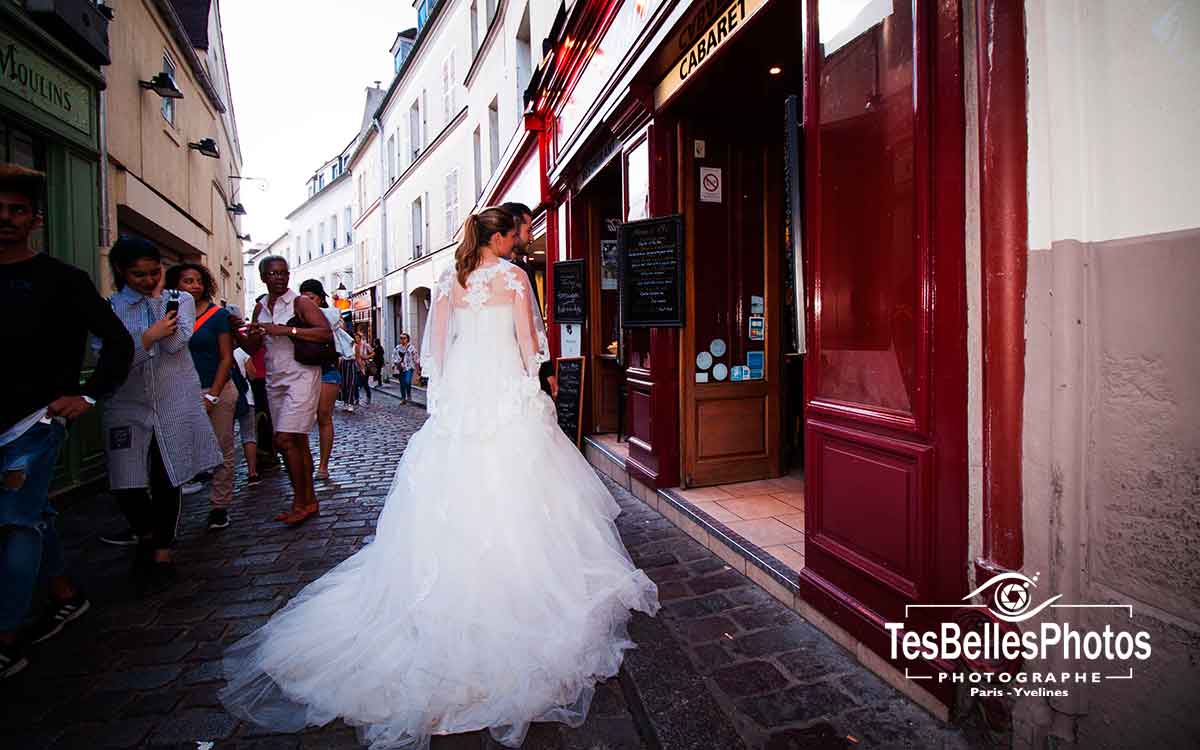 Photos de mariage et Day After sur Paris Montmartre
