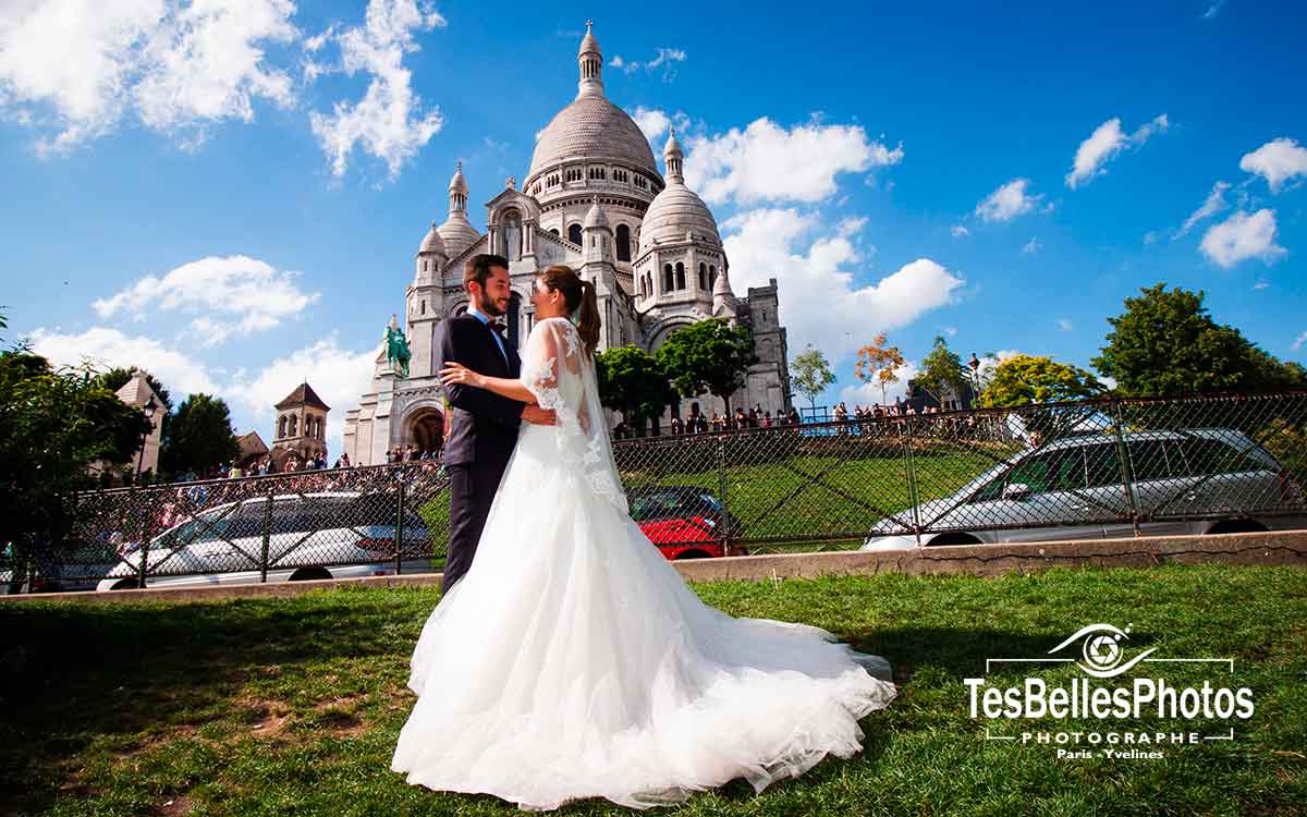 Photographe mariage Paris, séance photo couple mariage Montmartre